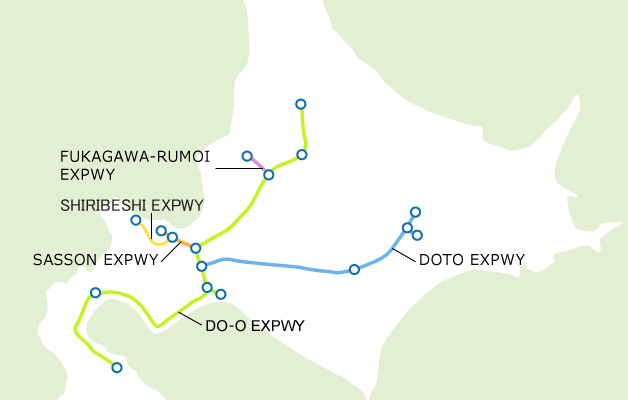 Hokkaido expressways (Picture from East NEXCO Driveplaza)