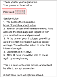6. Image for an email being sent containing your password.