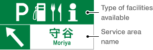 Image for rest facility road signs (service areas)